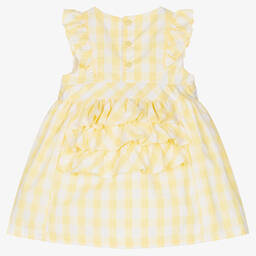 Mintini Baby-Girls  Yellow Cotton Gingham Dress | Childrensalon Outlet