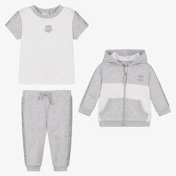 Mintini Baby-Grey 3 Piece Baby Tracksuit  | Childrensalon Outlet