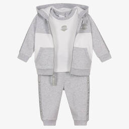 Mintini Baby-Grey 3 Piece Baby Tracksuit  | Childrensalon Outlet