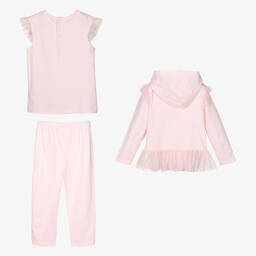 Mintini Baby-Pink Cotton Tracksuit Set | Childrensalon Outlet