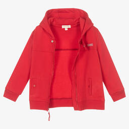 Mintini Baby-Red Cotton Jersey Baby Jacket | Childrensalon Outlet