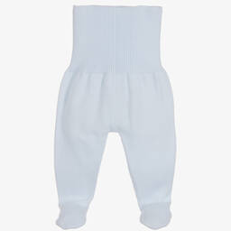 Minutus-Blue Cotton Knit Baby Trousers | Childrensalon Outlet