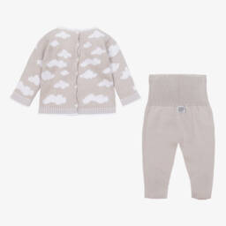 Minutus-أفرول بيبي غرو قطن محبوك لون رمادي للأطفال - قطعتين | Childrensalon Outlet