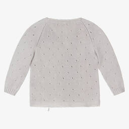 Minutus-Серый кардиган из трикотажного хлопка для малышей | Childrensalon Outlet