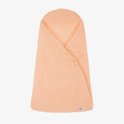 Minutus-Orange Knit Cotton Baby Nest (75cm) | Childrensalon Outlet