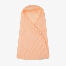 Minutus-Orange Knit Cotton Baby Nest (75cm) | Childrensalon Outlet