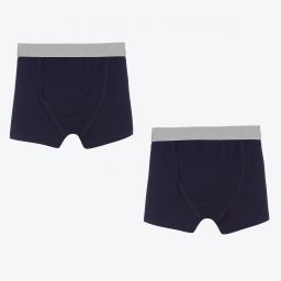 Minymo-Blue Boxer Shorts (2 Pack) | Childrensalon Outlet