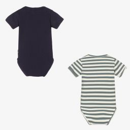 مينيمو-تبان أطفال بناتي قطن جيرسي عضوي لون كحلي وعاجي (عدد 2) | Childrensalon Outlet