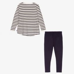 Minymo-Blue & Ivory Stripe Pyjamas | Childrensalon Outlet