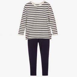 Minymo-Blue & Ivory Stripe Pyjamas | Childrensalon Outlet