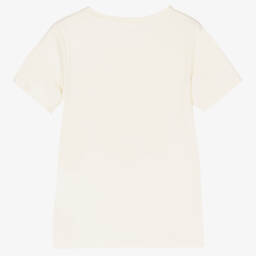 Minymo-Boys Cream Bamboo Tee | Childrensalon Outlet