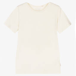 Minymo-Boys Cream Bamboo Tee | Childrensalon Outlet