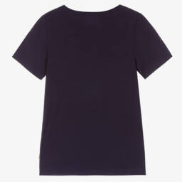 Minymo-Boys Navy Bamboo Tee | Childrensalon Outlet