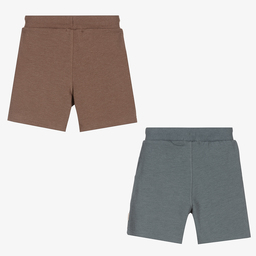 Minymo-Brown & Blue Shorts (2 Pack) | Childrensalon Outlet