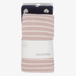 Minymo-Розовые и синие колготки (2пары) | Childrensalon Outlet