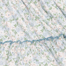 Miranda-Голубое платье в цветочек с рюшами | Childrensalon Outlet