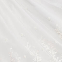 ميراندا-طقم فستان تول ودانتيل لون عاجي للمولودات | Childrensalon Outlet