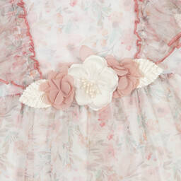 Miranda-Baby Girls Pink Organza Ruffle Dress | Childrensalon Outlet