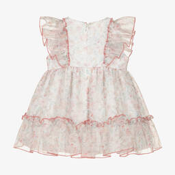 Miranda-Baby Girls Pink Organza Ruffle Dress | Childrensalon Outlet