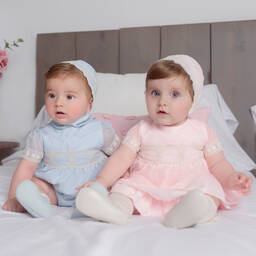 Miranda-Baby Girls Pink Tulle & Lace Dress Set | Childrensalon Outlet