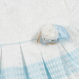 Miranda-Бело-голубое платье в полоску | Childrensalon Outlet