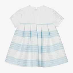 Miranda-Бело-голубое платье в полоску | Childrensalon Outlet