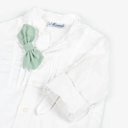 Miranda-طقم صديري كتان زمردي للأولاد | Childrensalon Outlet