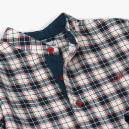 Miranda-Boys Navy Checkered Shorts Outfit | Childrensalon Outlet