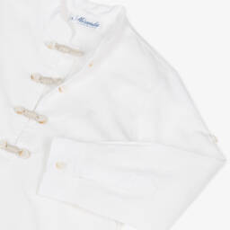 Miranda-Boys Neutral Linen Blend Shorts Ensemble | Childrensalon Outlet