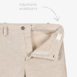 Miranda-Boys Tan Cotton & Linen Ensemble | Childrensalon Outlet