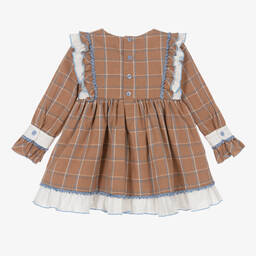ميراندا-فستان قطن كاروهات لون بيج | Childrensalon Outlet