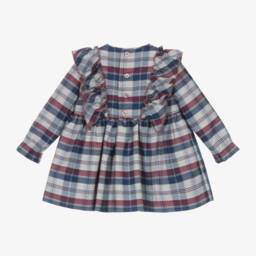 Miranda-Girls Blue Check Tartan Dress | Childrensalon Outlet