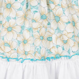 Miranda-Girls Blue Floral Cotton Dress | Childrensalon Outlet