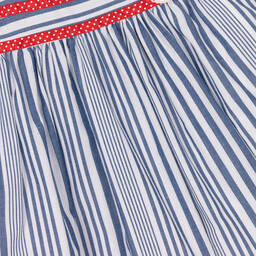 ميراندا-فستان قطن مقلم لون أبيض وأزرق | Childrensalon Outlet