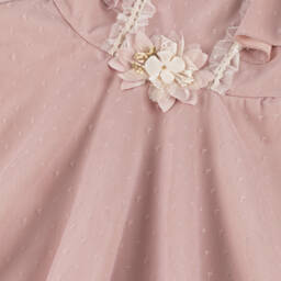 Miranda-Girls Blush Tulle Ruffle Dress | Childrensalon Outlet