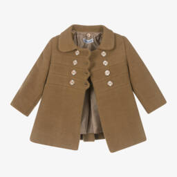 Miranda-معطف لون بني للبنات | Childrensalon Outlet