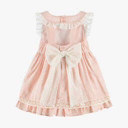 Miranda-Girls Cotton Dress with Lace Accents | Childrensalon Outlet