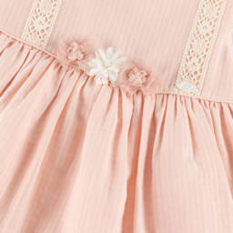 Miranda-Girls Cotton Dress with Lace Accents | Childrensalon Outlet