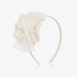 Miranda-Girls Delicate Ivory Lace Headband | Childrensalon Outlet