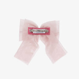 Miranda-Girls Delicate Pink Lace & Tulle Clip | Childrensalon Outlet