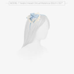 Miranda-Girls Elegant Blue Lace Hairband | Childrensalon Outlet
