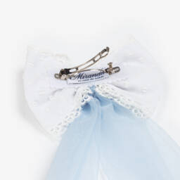 Miranda-Girls Elegant Blue Tulle Hair Clip | Childrensalon Outlet
