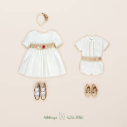 Miranda-Girls Elegant Ivory Lace Ensemble | Childrensalon Outlet