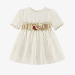 Miranda-Girls Elegant Ivory Lace Ensemble | Childrensalon Outlet