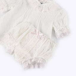 Miranda-طقم فاخر من الدانتيل والقطن للبنات | Childrensalon Outlet