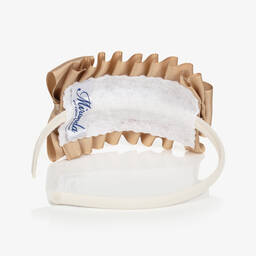 Miranda-Girls Gold Grosgrain Bow Hairband | Childrensalon Outlet