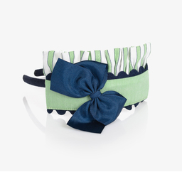 Miranda-Girls Green & Blue Hairband | Childrensalon Outlet