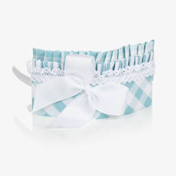 Miranda-Зеленый ободок с бантом в клетку | Childrensalon Outlet