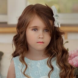 Miranda-طوق للشعر تول ودانتيل لون أخضر للبنات (9 سم) | Childrensalon Outlet