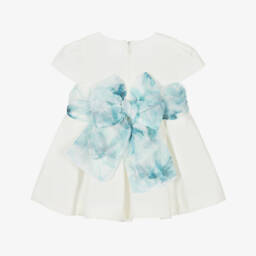 Miranda-Girls Ivory & Green Floral Dress | Childrensalon Outlet